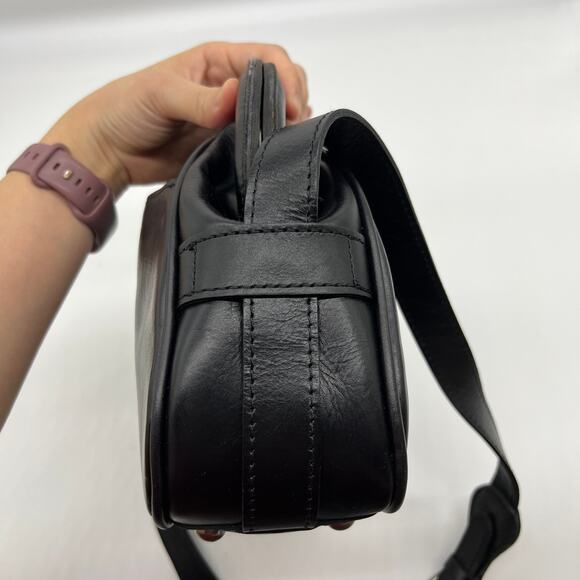 Patricia Nash Florentina Frame Leather Crossbody Bags Black Distressed Purse - Picture 7 of 16